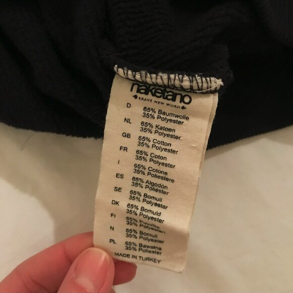NAKETANO Black Hoodie Golden Dots Size S - Picture 8 of 8